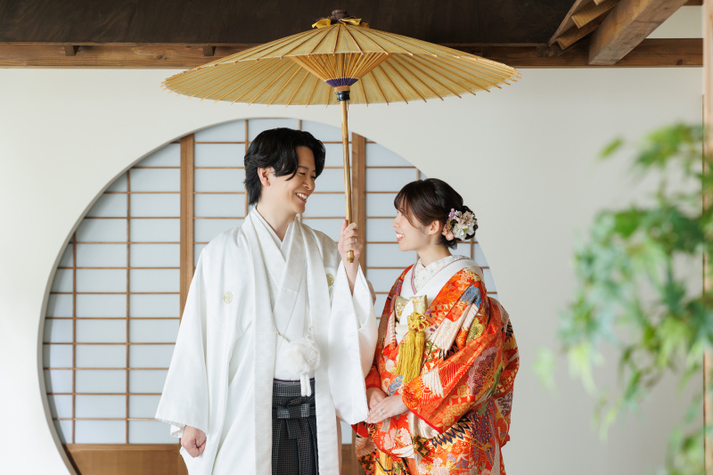 相合傘で!