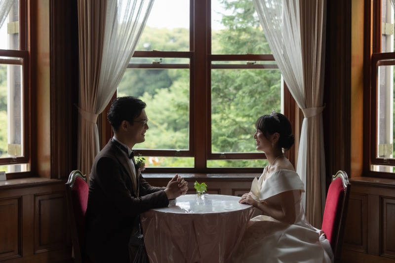 雨の日の旧古河邸