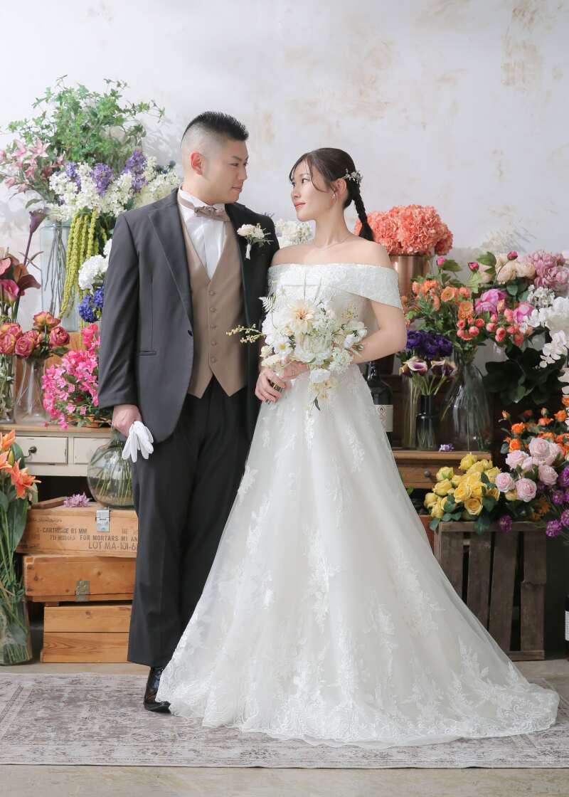 色鮮やかなお花に囲まれて