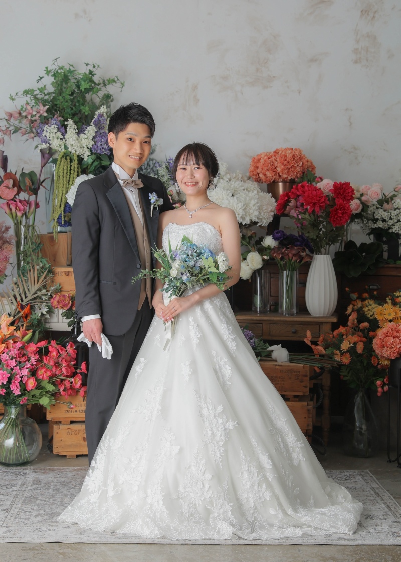 お花の前からスタート！