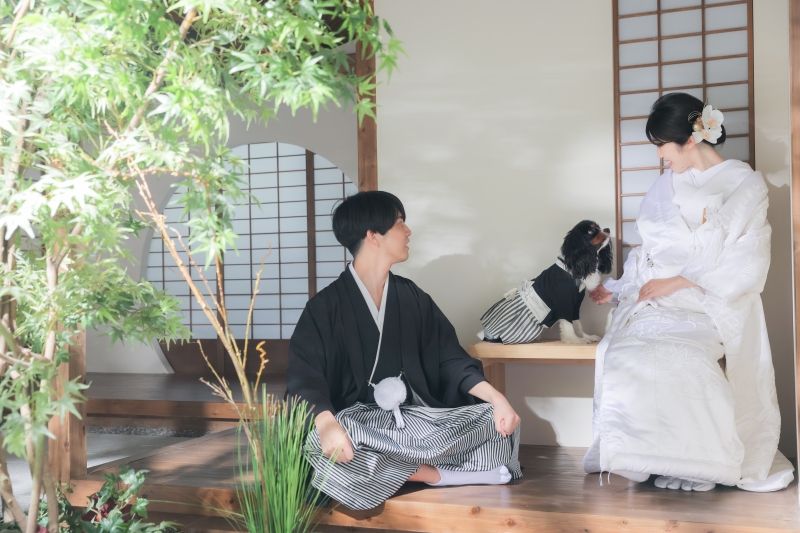 ワンちゃんと一緒に自然なワンシーン・・・