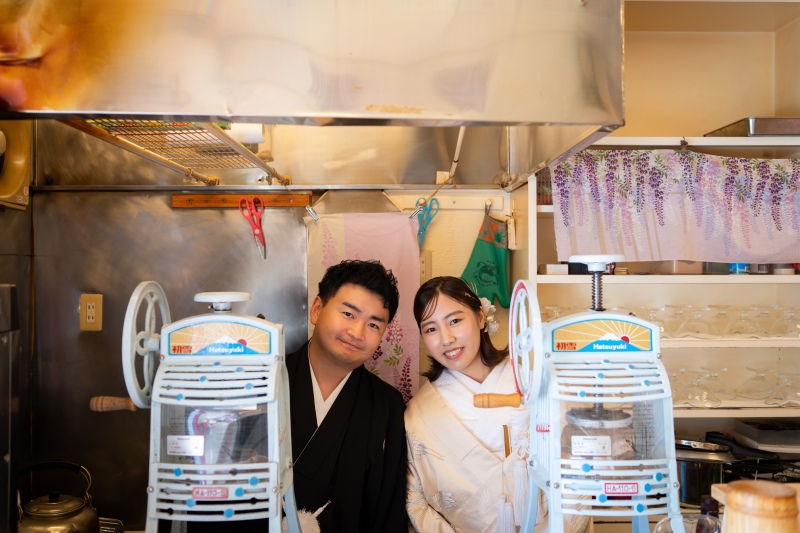 お二人のお好きなかき氷屋さんにお邪魔いたしました