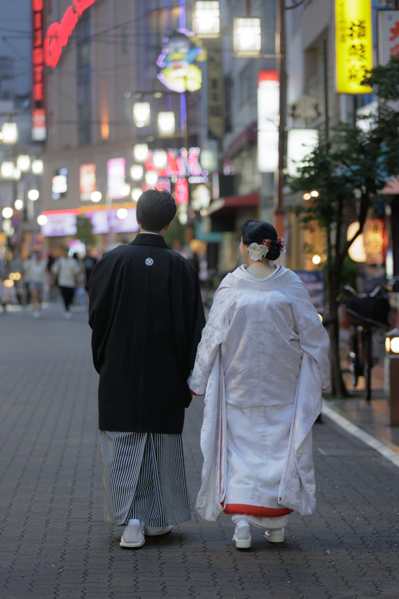 仲良しな後ろ姿