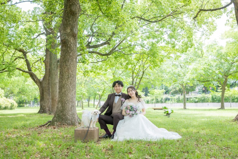 ワンちゃんと！新緑の水元公園ロケーション
