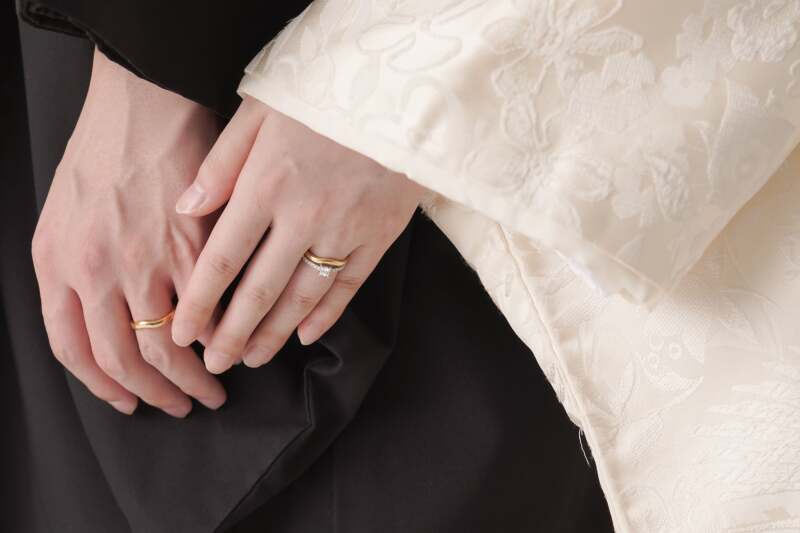 シンプルなスタジオで和装撮影