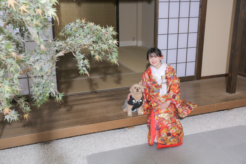 愛犬とスタジオ撮影♪