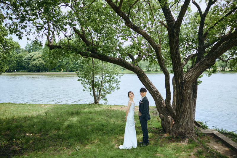 木陰でツーショット