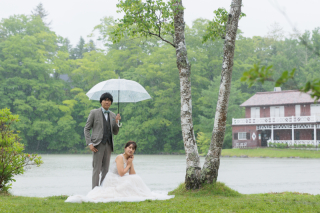雨の中の軽井沢