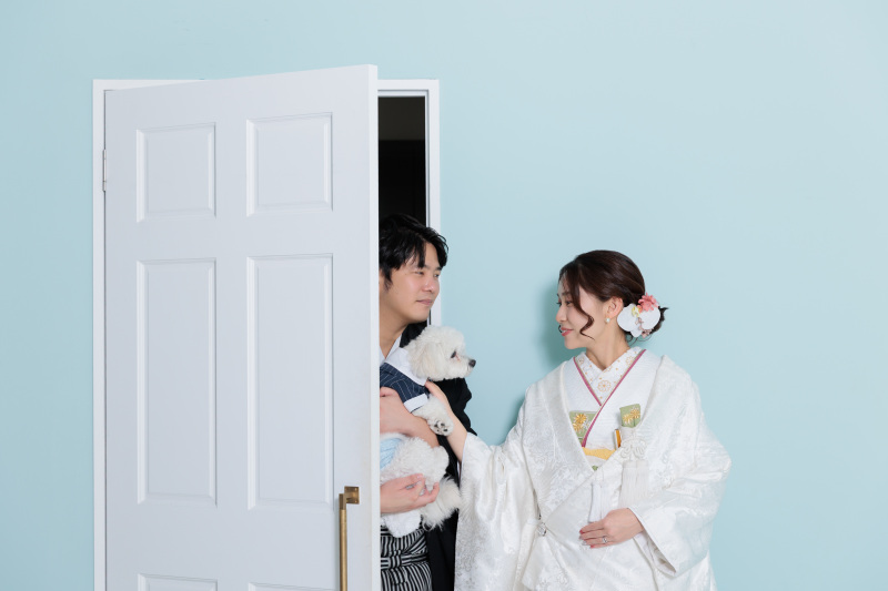 扉から!