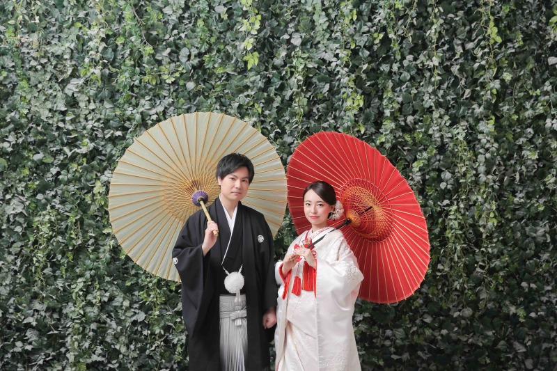 和傘を使ったショット