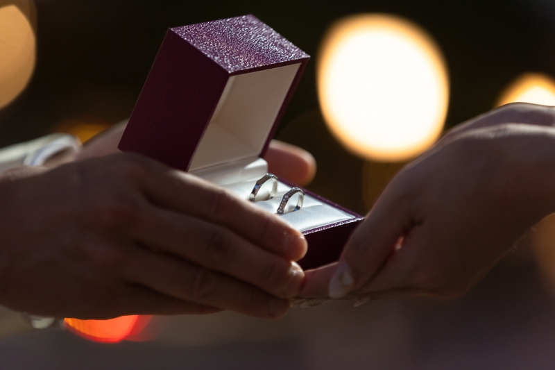 指輪のクローズアップ