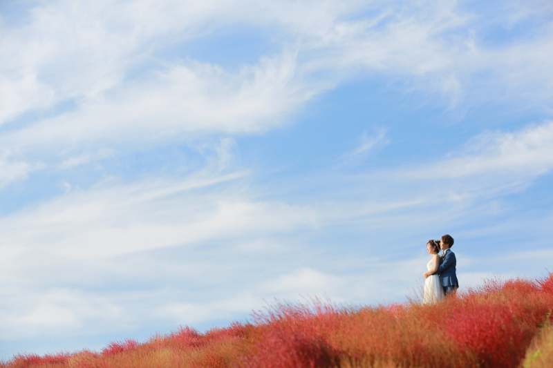 青い海と青い空のひたちロケ