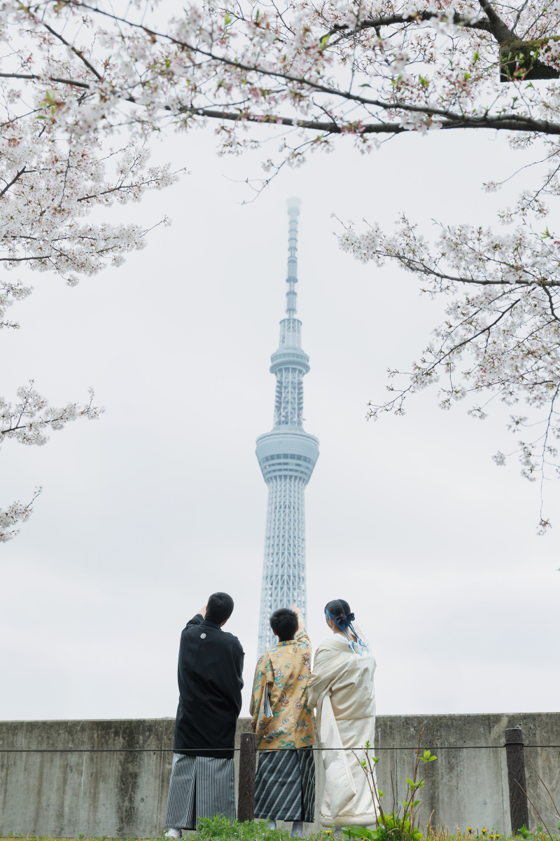 スカイツリーと桜
