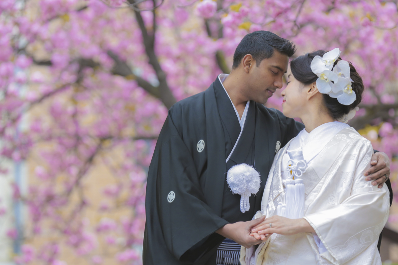 念願の桜と一緒に。