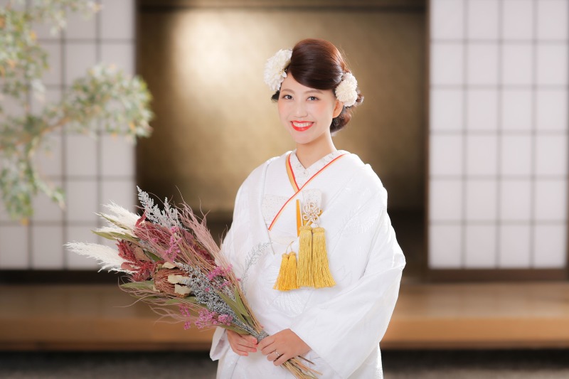 持ち込みのブーケで！