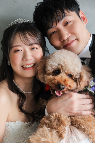 ワンちゃんとスタジオでの撮影！