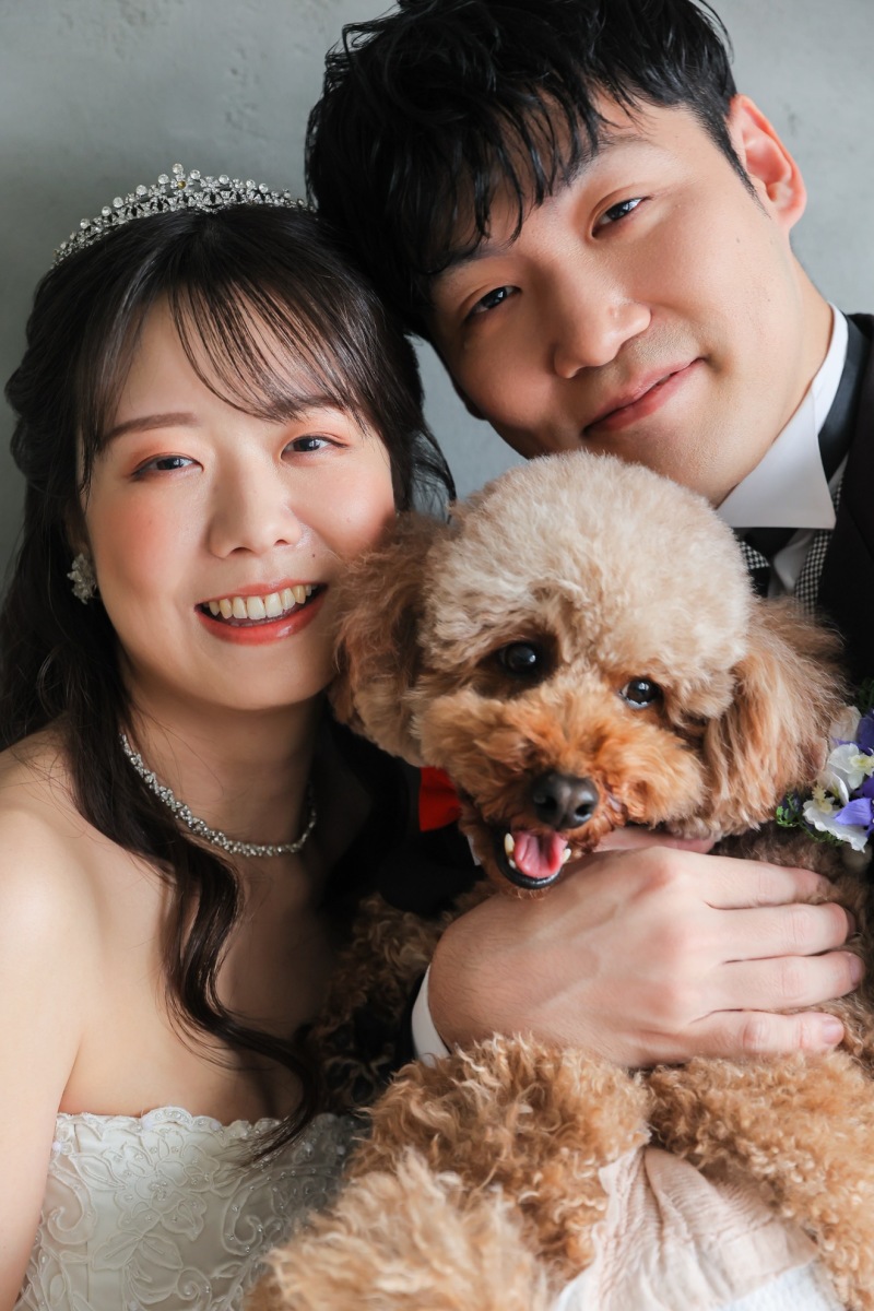 ワンちゃんとスタジオでの撮影！