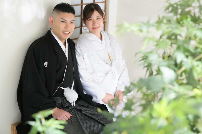 屋内庭園で和装撮影！