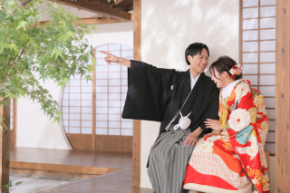 和装で撮影！【屋内庭園スタジオ】