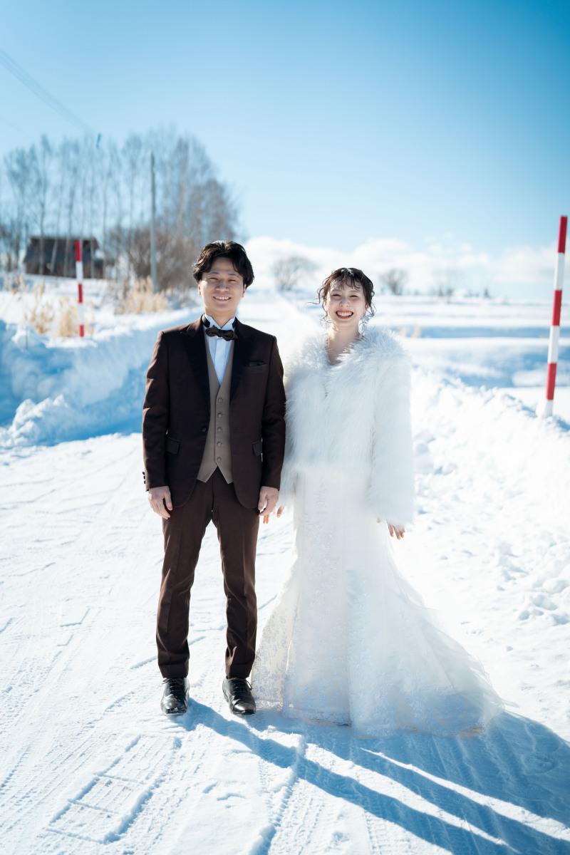真っ白な雪の中で