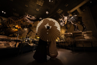 恐竜と撮れる！博物館撮影！