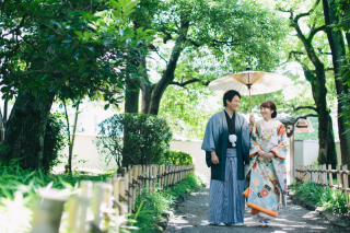 旧安田庭園での撮影