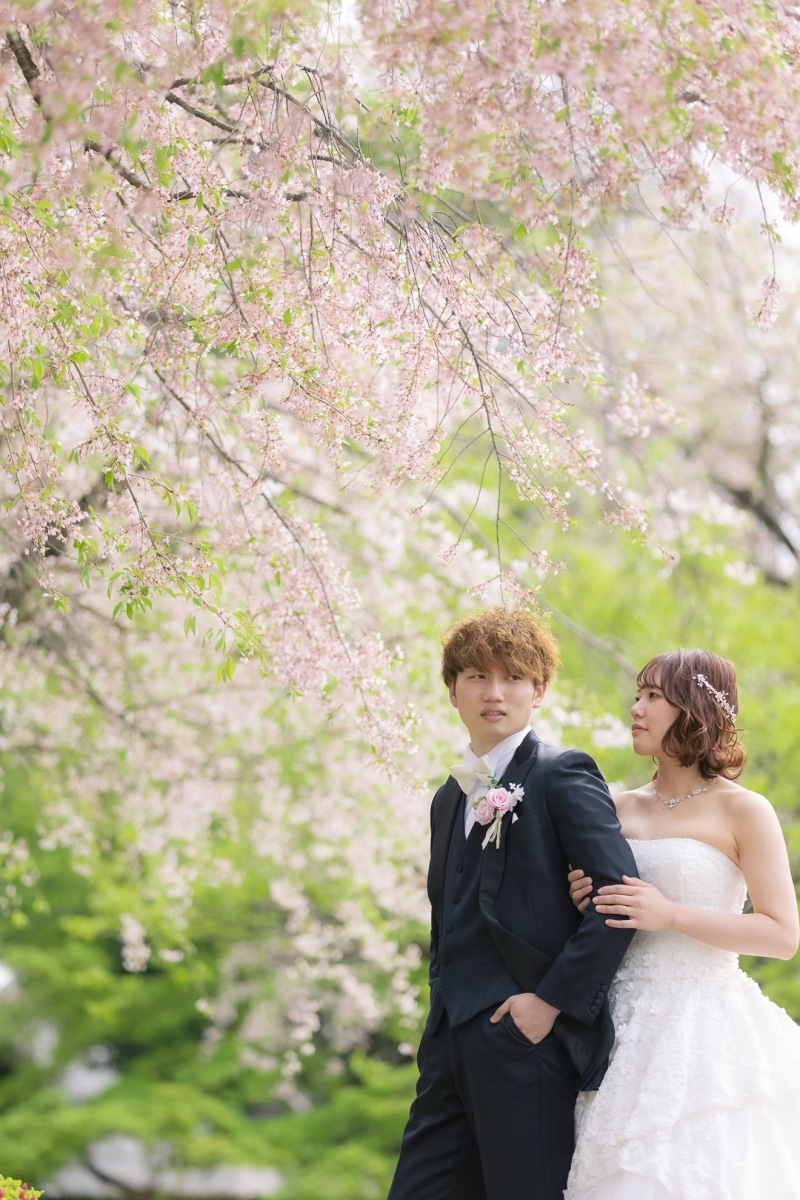 ドレスで和庭園ロケーション