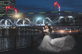 ドレスで夜の浅草＋永代橋