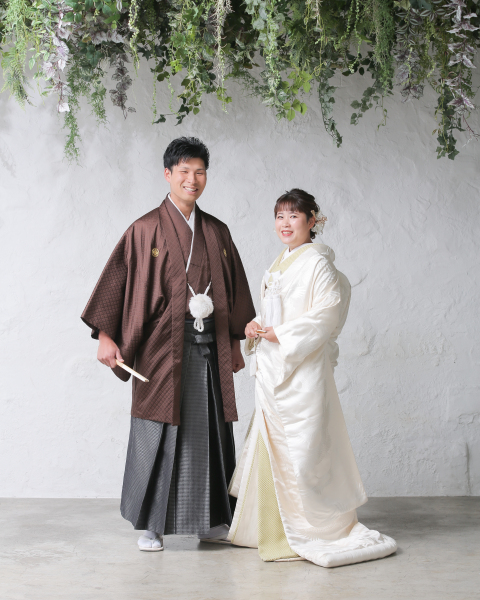ご新郎様も揃って婚礼の正式なポーズ
