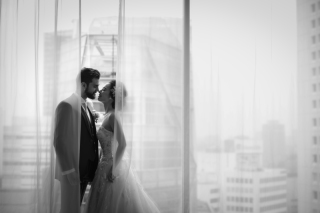 洋装ハウススタジオ スタジオアクア表参道渋谷店にて