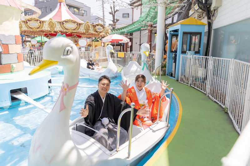 白鳥ボートに乗って！