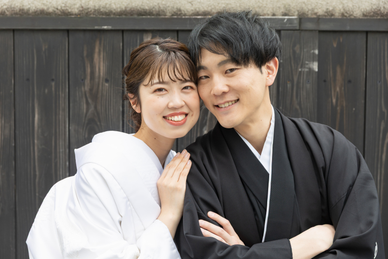 顔をくっつけて