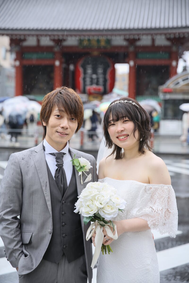 雷門前での撮影