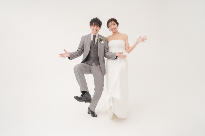 お二人で手を広げて