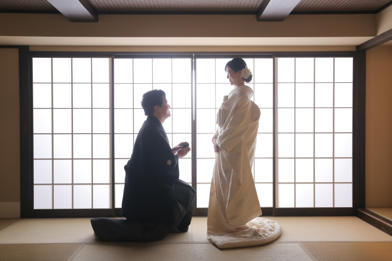 和室の中でプロポーズショット