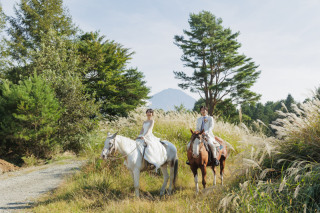 秋の乗馬ロケーション