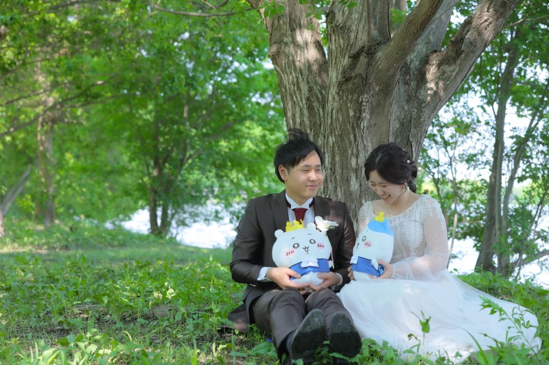 マスコットと一緒に