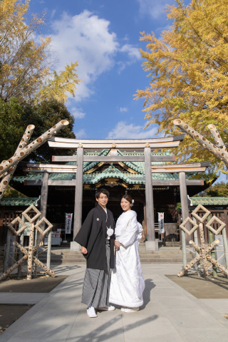 神社撮影＋屋内庭園スタジオ