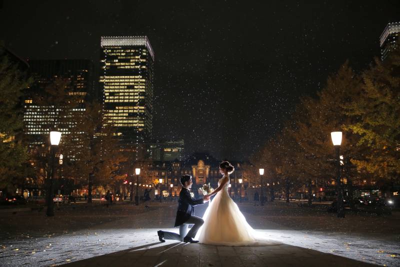洋装ロケ〜東京駅夜景〜