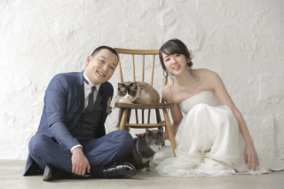 ペットと一緒にフォトウェディング♪ 猫編