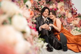 お花に囲まれたスタジオで！