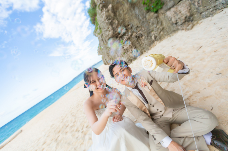 おふたりの純粋な笑顔を写真に