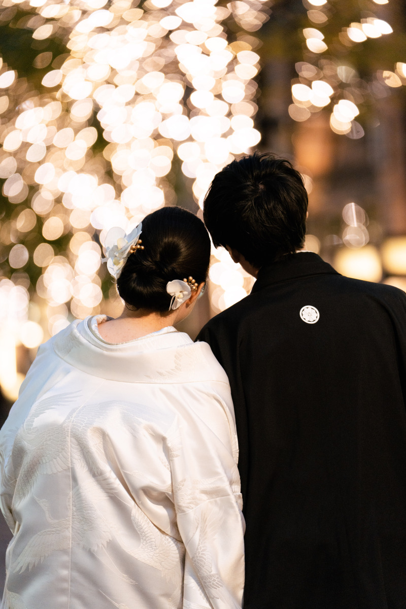 お二人の後ろ姿。