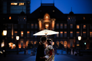 東京駅で和装ロケーション！
