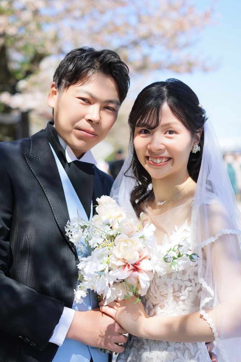 葉桜と一緒に