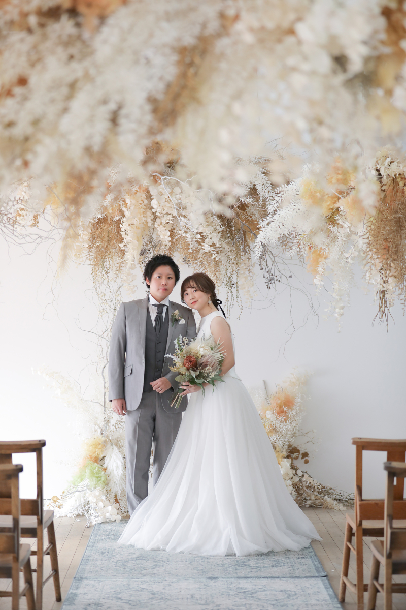 お花に囲まれたスタジオ