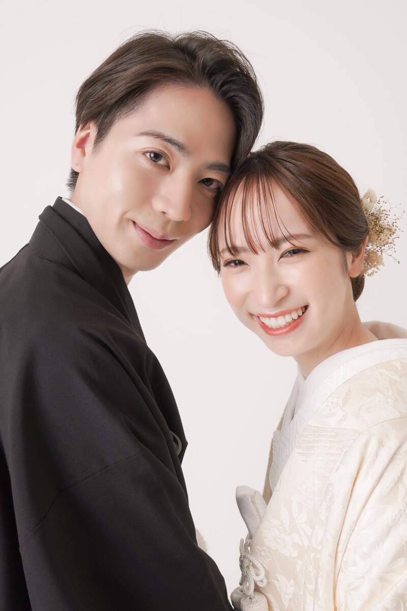 最後はお顔を寄せて!