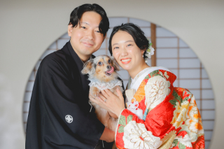 愛犬と撮るウェディングフォト