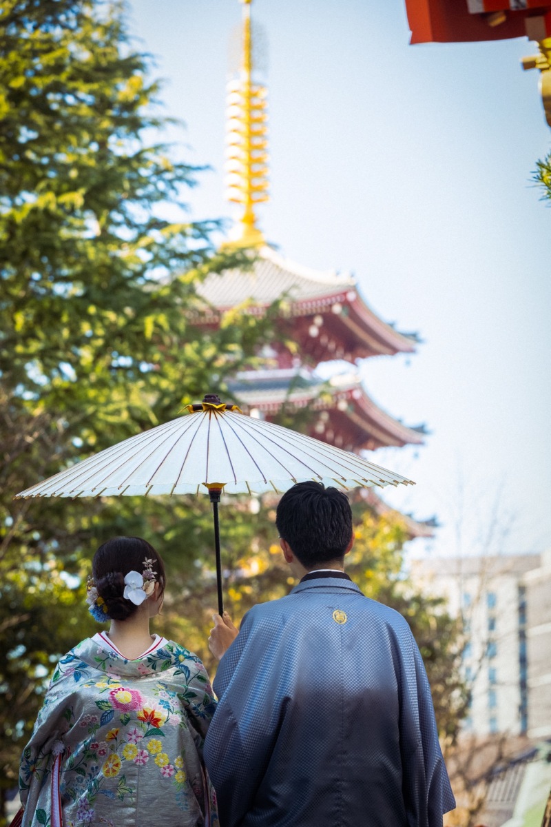 浅草寺とのショット