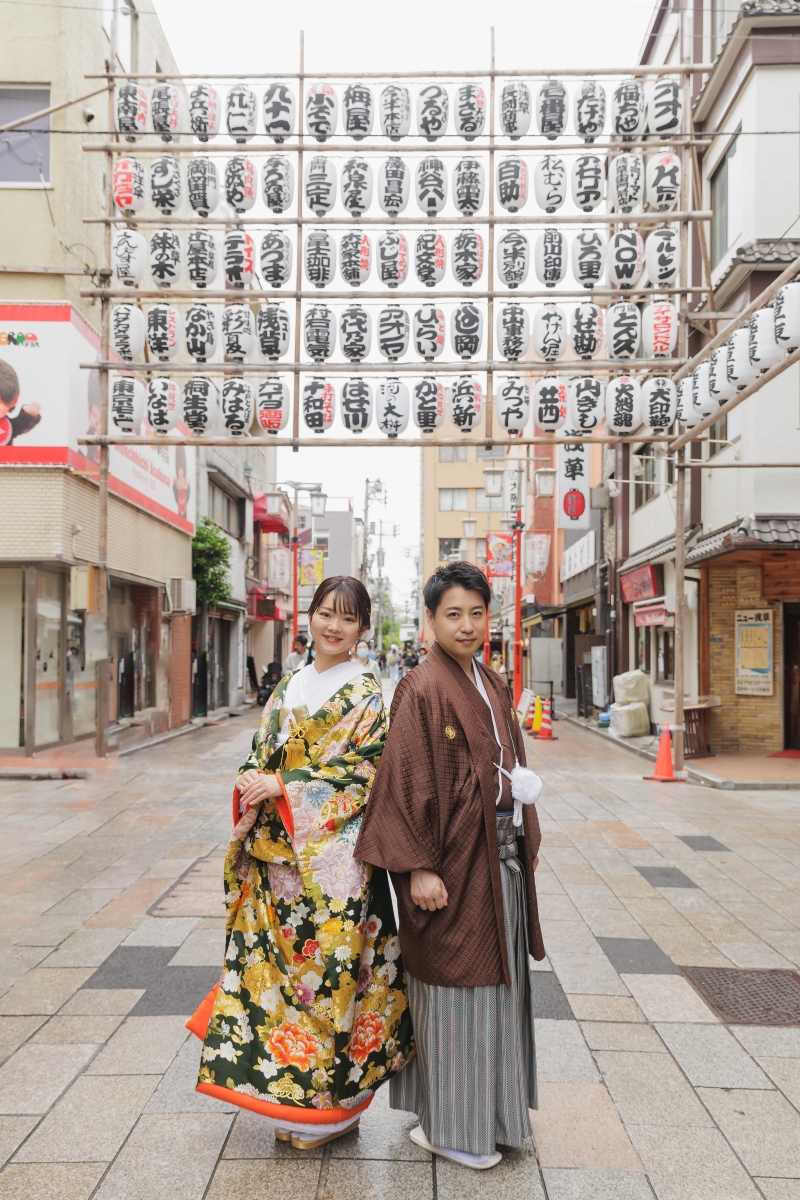 浅草の街並みも